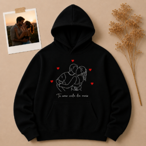 Custom Hoodie (Line Art Embroidery)