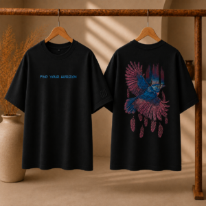 Wings of dawn - Oversized Embroidered Tee