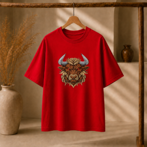 Bullborn - Oversized Embroidered Tee