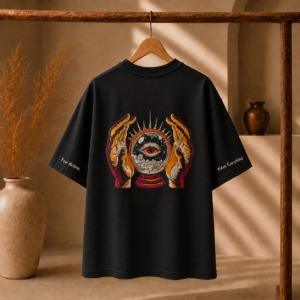 Crystal ball eye - Oversized Embroidered Tee
