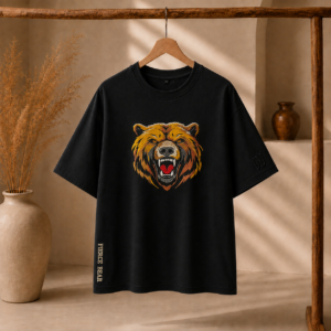 Fierce Bear - Oversized Embroidered Tee