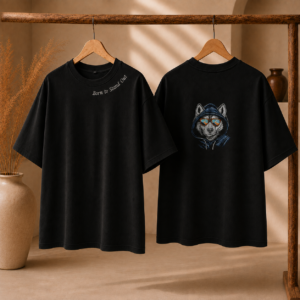 Urban Wolf - Oversized Embroidered Tee